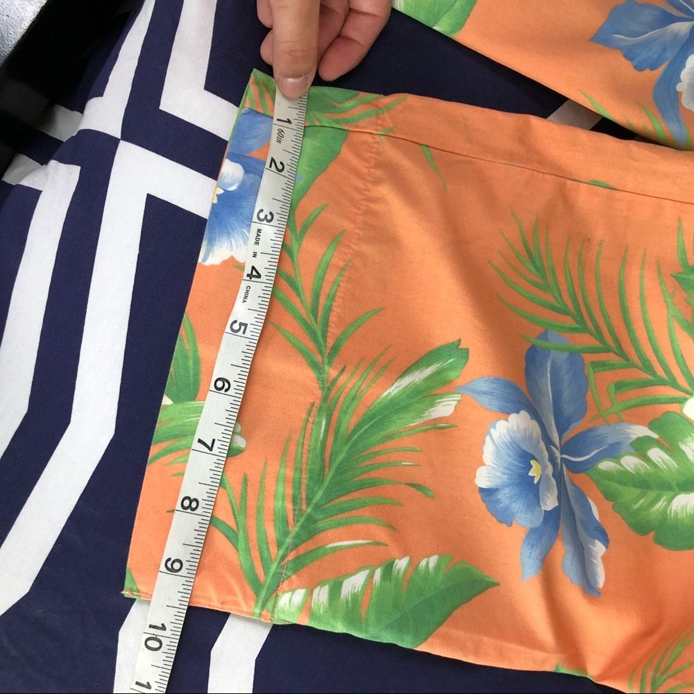 Lauren Ralph Lauren Orange Tropical Floral Pants 6 - Picture 8 of 8